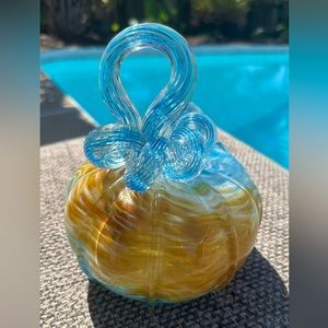 Handblown glass pumpkin